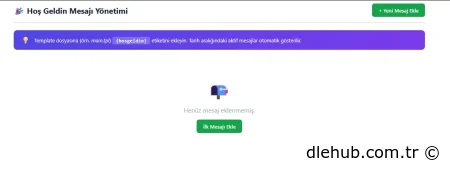 Hoş Geldiniz Eklentisi