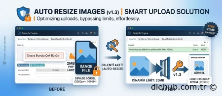 Auto-Resize & Upload Pro v1.0 - Otomatik Görsel Boyutlandırma ve 25MB Yükleme Desteği
