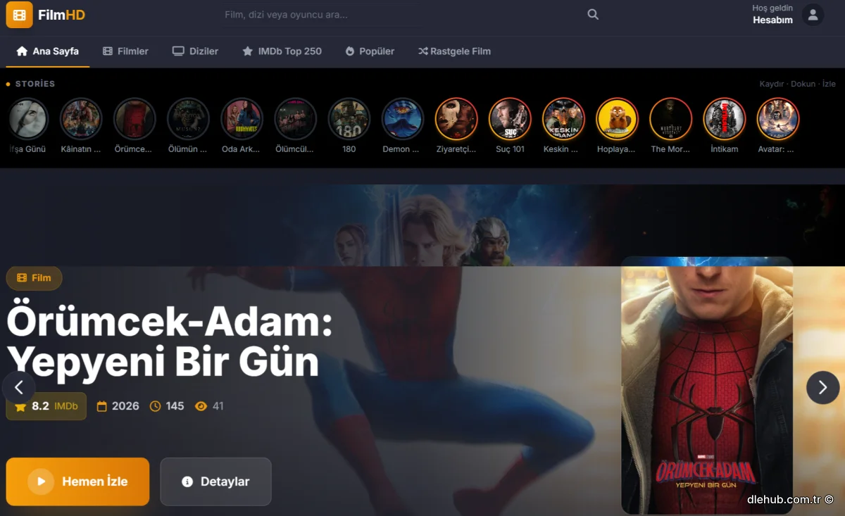 FilmHD — DLE 19 Film & Dizi Teması (TMDB, Tailwind, Dark)