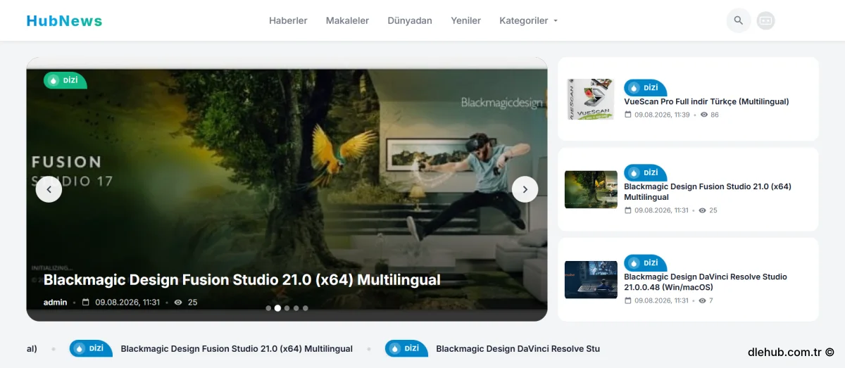 HubNews – Modern ve Duyarlı DLE Haber & Magazin Teması (Emoji Reaction Plugin)