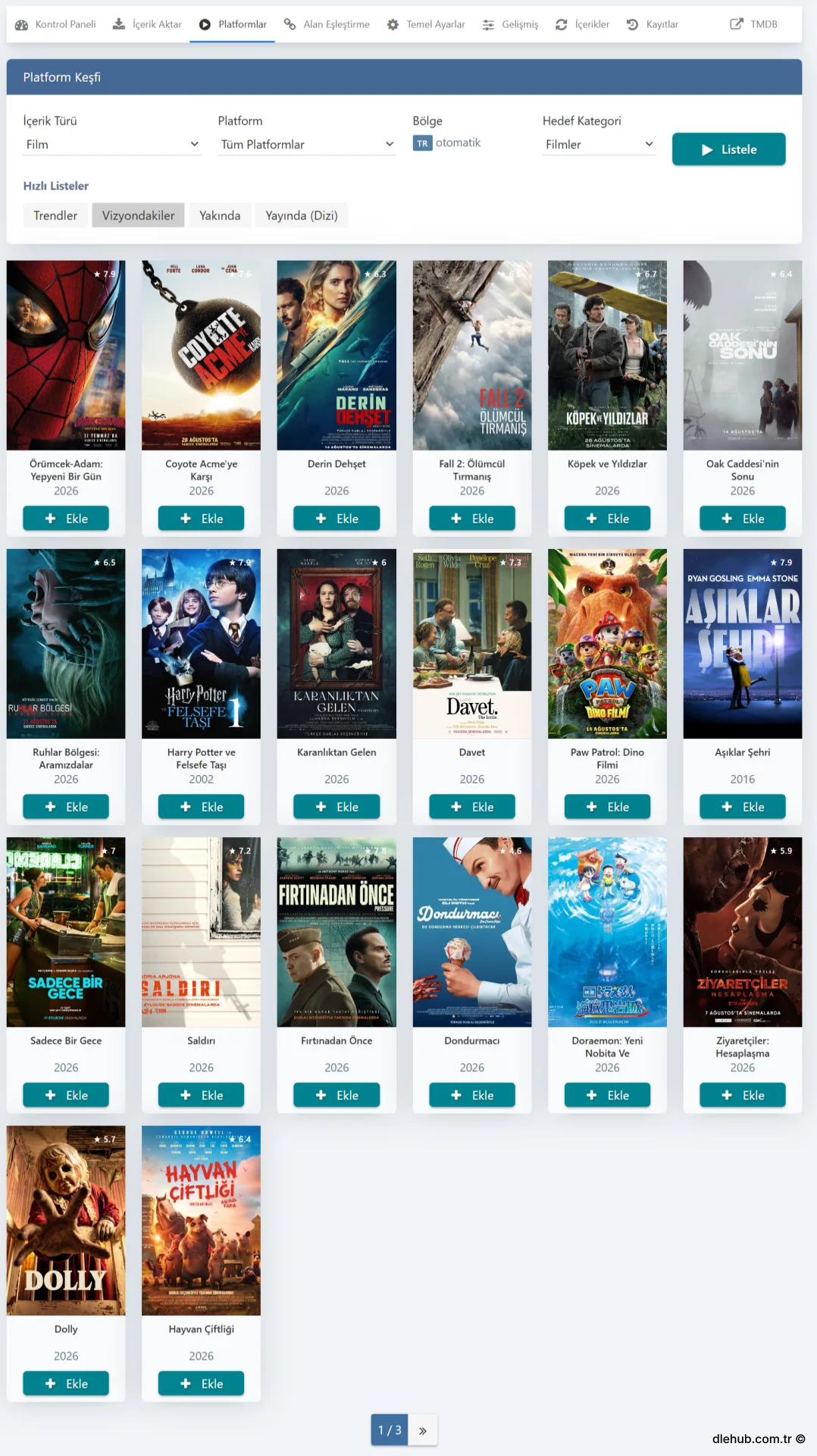 TMDB Movie Manager Pro v3.0 — DLE 20 Native Film & Dizi Yönetimi (Çoklu Dil)