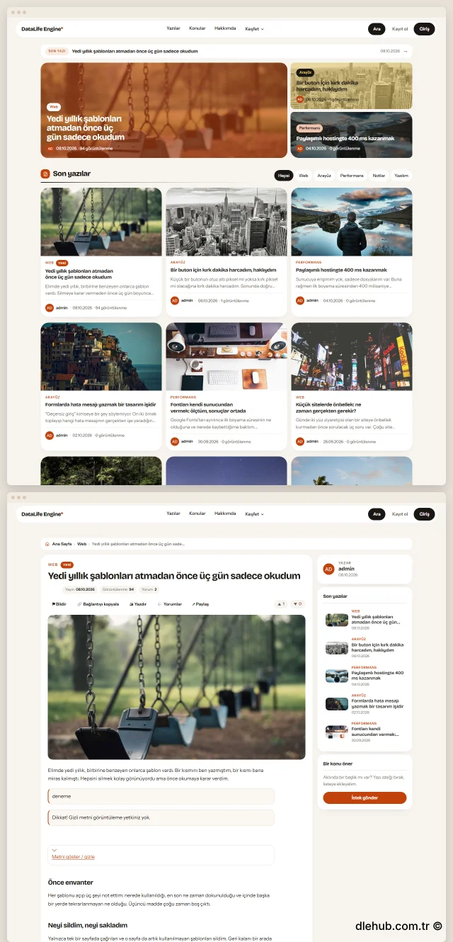 Editorial — DLE 21 Blog Teması